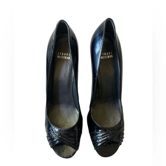 Stuart Weitzman Black Patent leather Heel/pump sz 10 - Picture 1 of 3